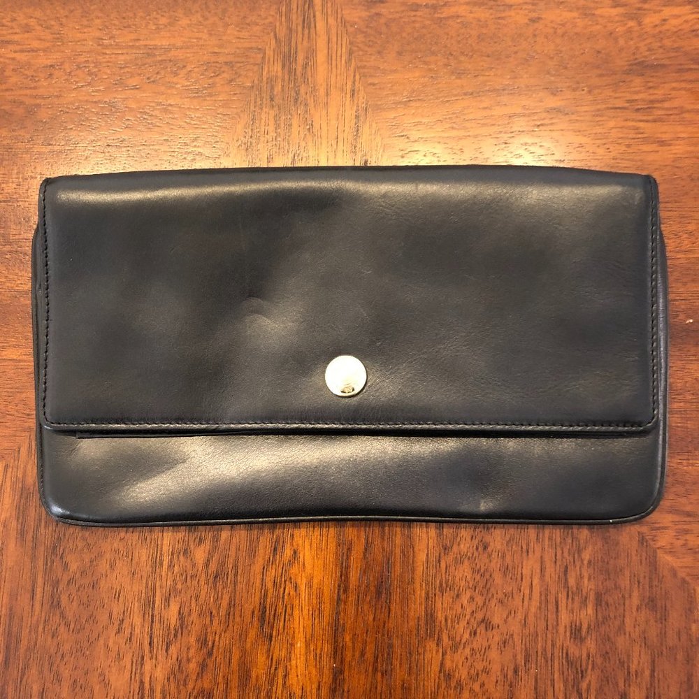DKNY Black Leather Clutch